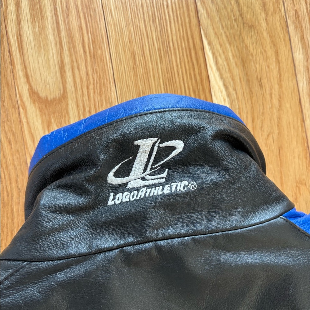 Detroit Lions Logo Athletic Sharktooth Vintage 90s Leather Jacket Moore Signed L - Picture 14 of 16
